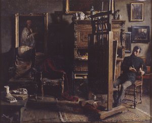 El estudio del pintor Jules Lambeaux de Charles Mertens