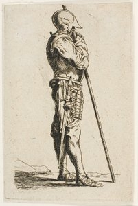 Un soldado de pie, de perfil de Charles Meryon