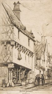 Una casa antigua, o La casa del músico, Bourges, 1860 de Charles Meryon