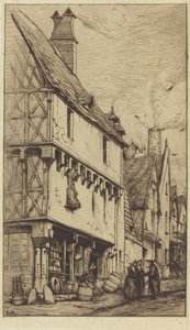 Antigua casa en Bourges, llamada "La Casa del Músico" de Charles Meryon