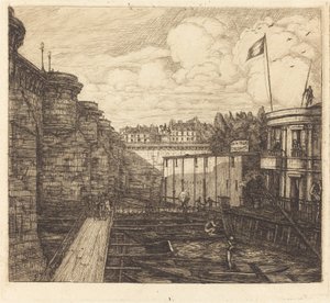 Establecimiento de baños fríos de Chevrier, llamado "de la Escuela" de Charles Meryon