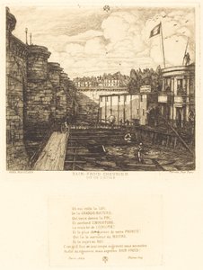 Establecimiento de baños fríos de Chevrier, llamado "de la Escuela" de Charles Meryon