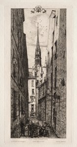 Calle Chantrey, París de Charles Meryon