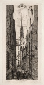 Calle Chantrey, París, 1862 de Charles Meryon