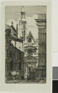 Iglesia de San Esteban del Monte, París de Charles Meryon