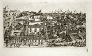 Colegio Henri IV y el Liceo Napoleón, 1864 de Charles Meryon