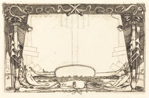 Portada del "Viaje a Nueva Zelanda" (Cover for the Set of Etchings Entitled "A Voyage to New Zealand") de Charles Meryon
