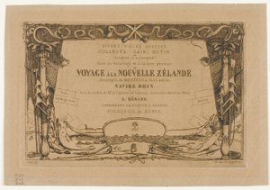 Portada de un viaje a Nueva Zelanda (1842-46) de Charles Meryon