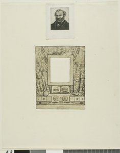 Diseño de un marco para el retrato de Armand Guéraud de Charles Meryon