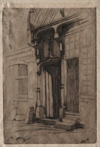 Puerta de un Antiguo Convento en la Rue Mirabeau, Bourges de Charles Meryon
