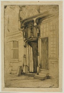 Entrada de un antiguo convento, en la rue Mirabeau, Bourges de Charles Meryon