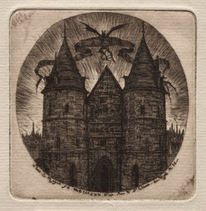 Grabados de París: Antigua Puerta del Palacio de Justicia de Charles Meryon