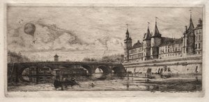 Grabados de París: El Puente del Intercambio de Charles Meryon