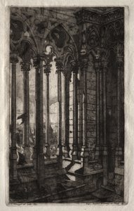 Grabados de París: La Galería de Notre Dame, 1853 de Charles Meryon