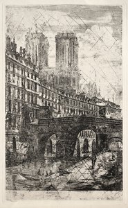 Aguafuertes de París: El pequeño puente de Charles Meryon