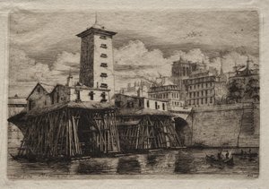 Grabados de París: La Bomba de Notre Dame de Charles Meryon