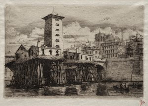 Grabados de París: La Bomba de Notre Dame de Charles Meryon