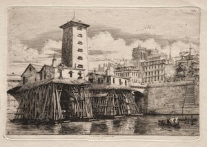 Grabados de París: La bomba de Notre Dame, 1852 de Charles Meryon