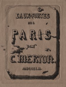 Grabados de París: Página de Título de Charles Meryon