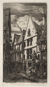 Grabados de París: à Bourges de Charles Meryon
