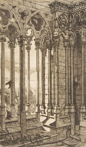 Galería, Catedral de Notre-Dame, París de Charles Meryon