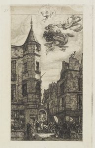 Casa con una torre, No. 22, 1861 de Charles Meryon
