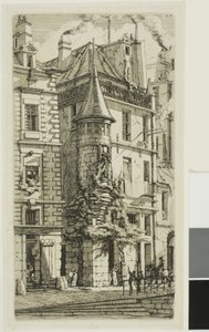 Casa con una torre, rue de la Tixeranderie de Charles Meryon