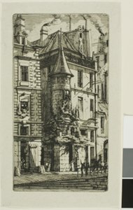 Casa con una torre, rue de la Tixeranderie de Charles Meryon