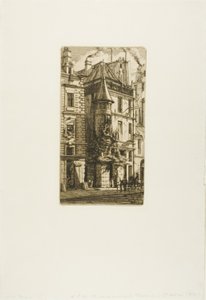 Casa con torre, rue de la Tixeranderie, París de Charles Meryon