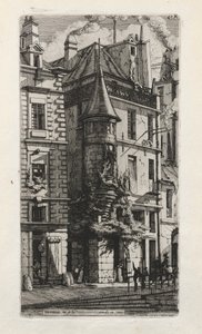 Casa con torreta, rue de la Tixéranderie, París de Charles Meryon