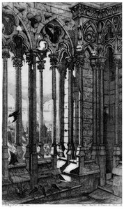 La Galerie Notre-Dame, c1841-1868 de Charles Meryon