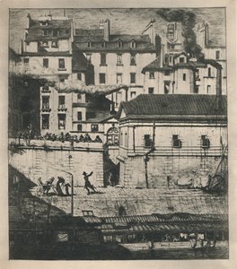 La Morgue 3er Estado, 9 18 x 8 18 pulgadas, 1854 de Charles Meryon