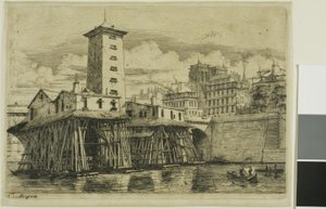 La Pompe Notre-Dame, París de Charles Meryon