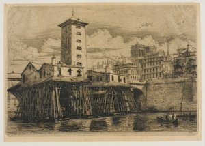 La Pompe Notre-Dame, París de Charles Meryon