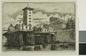 La Pompe Notre-Dame, París de Charles Meryon
