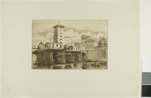 La Pompe Notre-Dame, París de Charles Meryon