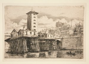 La bomba de Notre Dame, 1852 de Charles Meryon