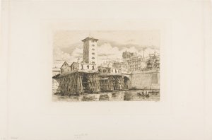 La Pompe Notre Dame, París de Charles Meryon