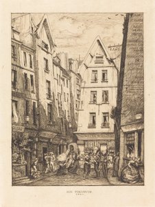 La Rue Pirouette aux halles, París de Charles Meryon