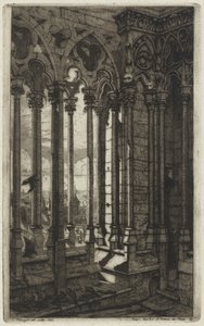 La galerie Notre-Dame, Paris de Charles Meryon