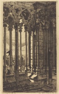 La galería de Notre Dame, París de Charles Meryon