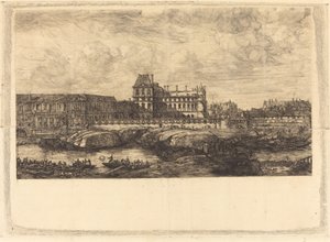 El antiguo Louvre, según una pintura de Zeeman, 1651 de Charles Meryon