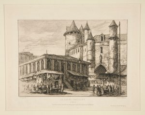 El Grand Chatelet [circa 1780 d de Charles Meryon