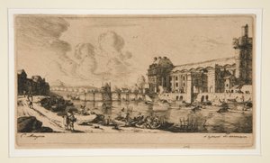 El Pavillon de Mademoiselle y parte del Louvre [El de Charles Meryon
