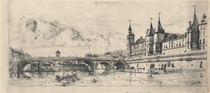 Le Pont-Au-Change 2da Estado, 6 18 x 13 116 Pulgadas, 1854, 1927