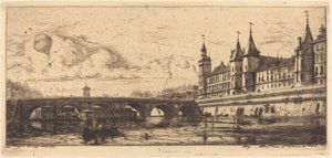 Le Pont-au-Change, París de Charles Meryon