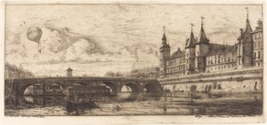 Le Pont-au-Change, París de Charles Meryon