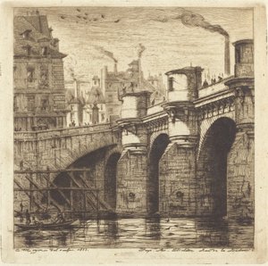 El Puente Nuevo, París de Charles Meryon