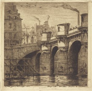 El Puente Nuevo, París de Charles Meryon
