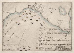 Mapa de la Batalla de Sinope de Charles Meryon